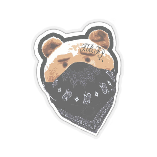 Gangster Teddy Kiss Cut Sticker